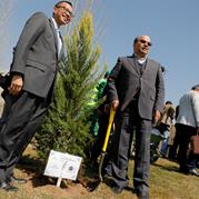 آئین کاشت درخت « صلح و دوستی » با حضور شهردار تهران در باغ کتاب تهران